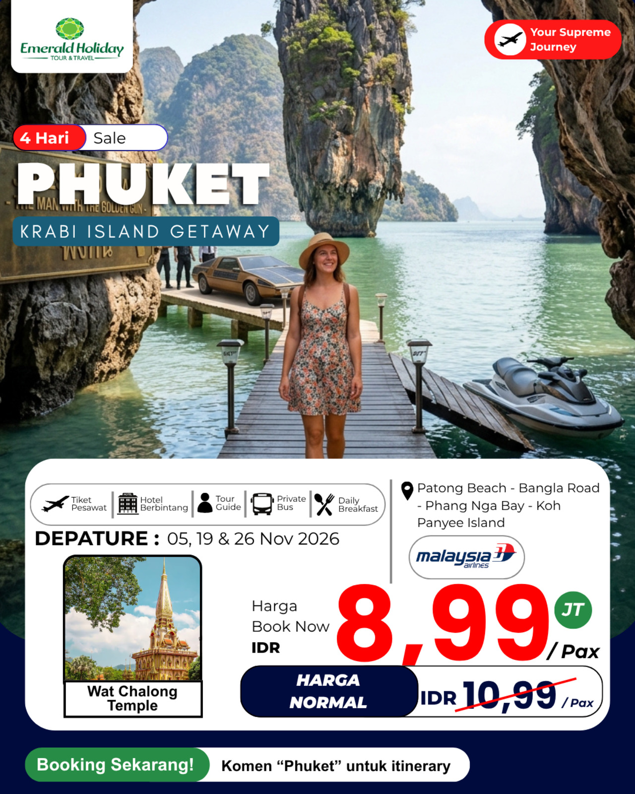 4D KRABI ISLAND 5,19,16 NOV 26